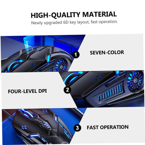 UKCOCO 1pc Wired Mouse RGB Gamer High Performance Gaming Ergonomic Gaming Wireless Gamer Mice Wireless Gaming Wired Led Wireless Mice Left Handed Gaming Abs Computer White Laptop G5