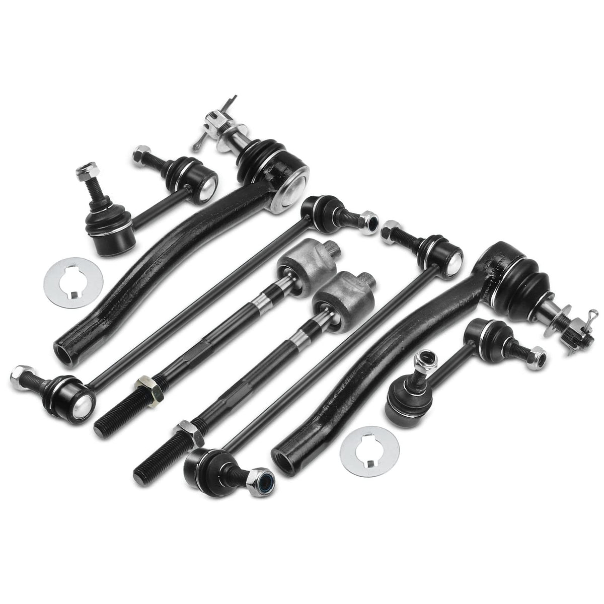 A-Premium Set of 8, Front & Rear Sway Bar Link, Front Inner & Outer Tie Rod End, Compatible with Nissan Maxima 2009-2014