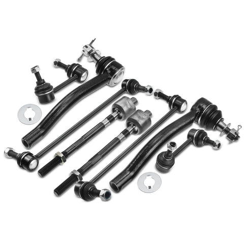 A-Premium Set of 8, Front & Rear Sway Bar Link, Front Inner & Outer Tie Rod End, Compatible with Nissan Maxima 2009-2014