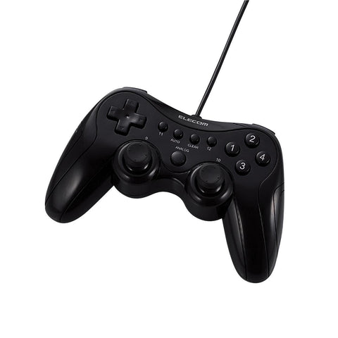 12 button Black JC-U2912FBK ELECOM USB game pad connected to the analog stick with vibration / blaze
