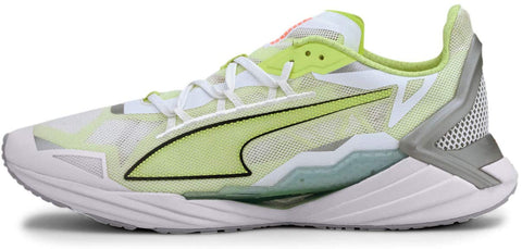 PUMA Men's Ultraride Running-Shoe, White-Fizzy Yellow, 7.5