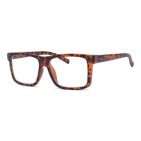 Eyekepper Oversized Reading Glasses Square Large Frame Readers for Men and Women - Tortoise +2.00