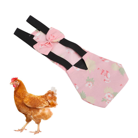 Pet Chicken Diapers,Chicken Goose Duck Loose Tight Belt Diapers Poop Pocket Diapers Flamingo Pattern for Poultry Pet Using Cleaning(M)