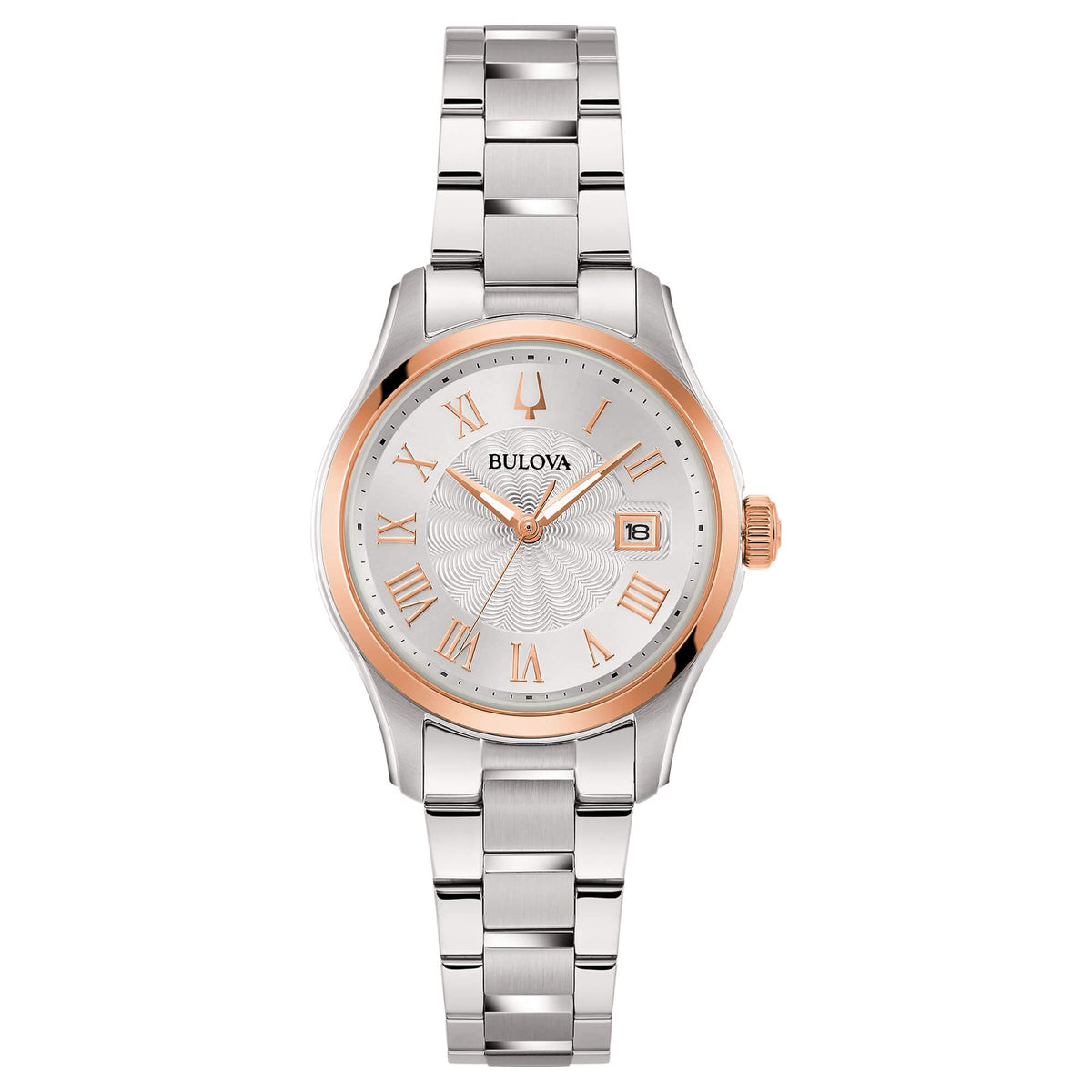 Bulova Women Analog Quartz Watch with Stainless Steel Strap 98M136