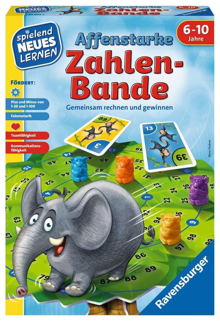 Ravensburger 24973 Affenstarke Zahlen-Bande Play and Learn, Colourful