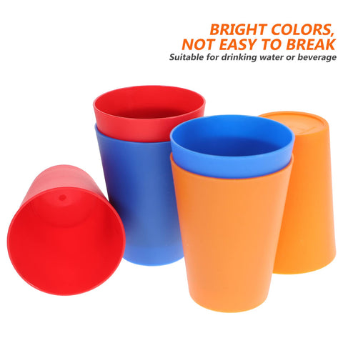 Amosfun cups plastic small kids cup toddler drinking lid dishwasher safe-15pcs Plastic Cups Colorful Reusable Water Cups Drinking Cup Party Supplies for Holiday Party Home Restaurant