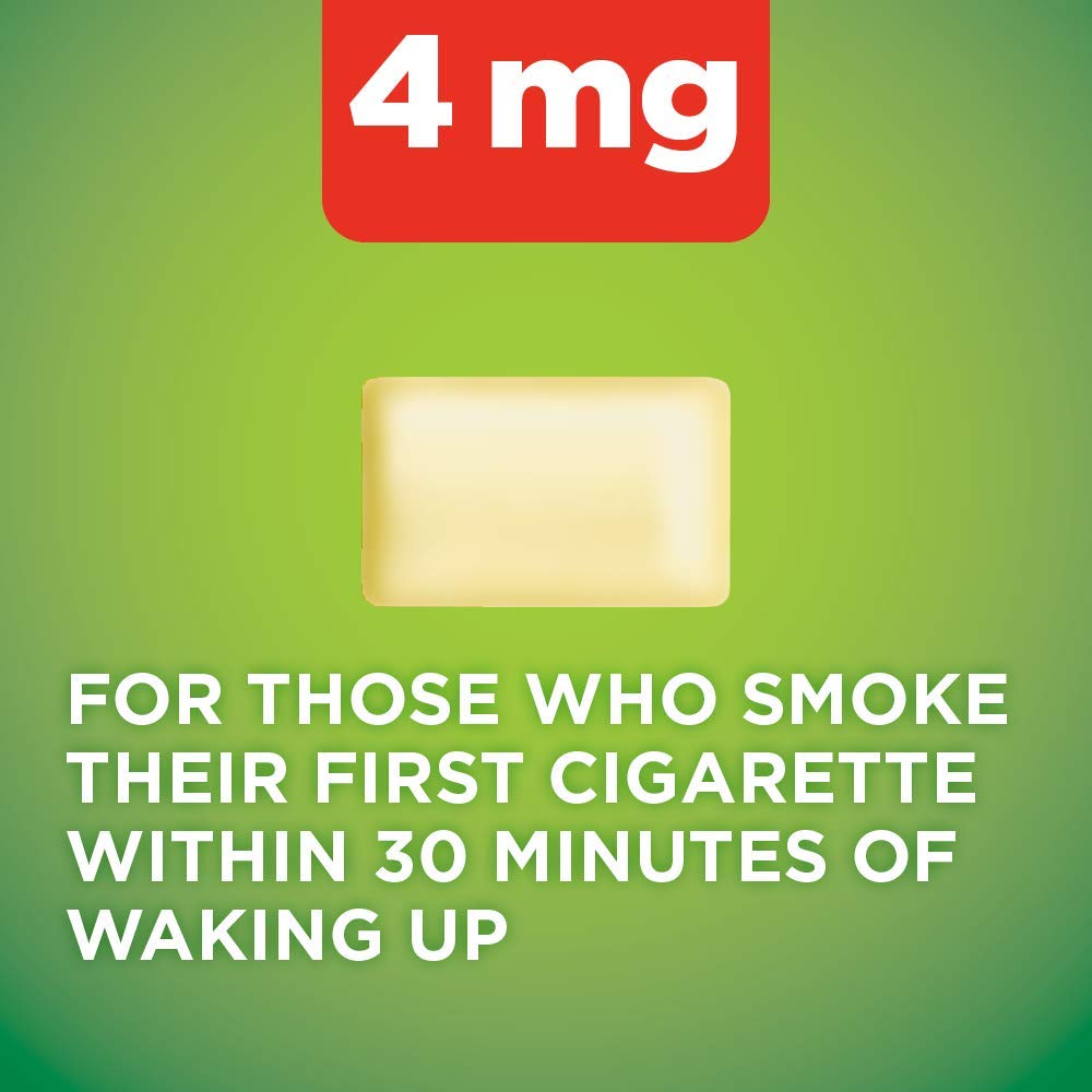 Amazon Basic Care Nicotine Polacrilex Coated Gum 4 mg (nicotine), Cool Mint Flavor, Stop Smoking Aid, 160 Count