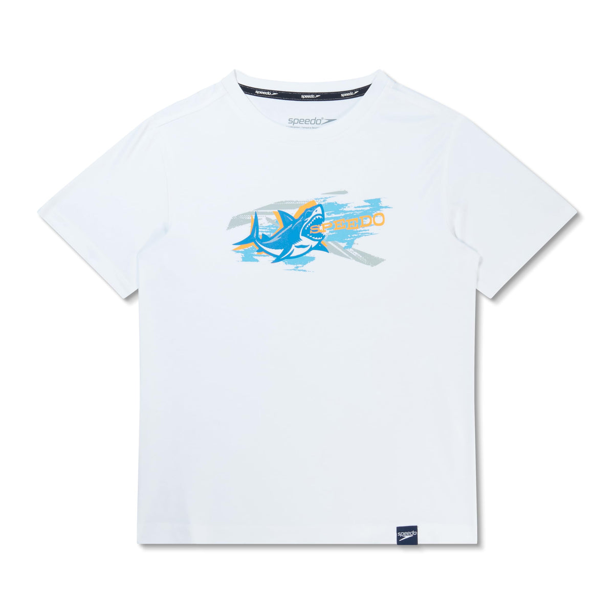 Speedo Standard Uv Swim Shirt Short Sleeve Tee Graphic, Bright White