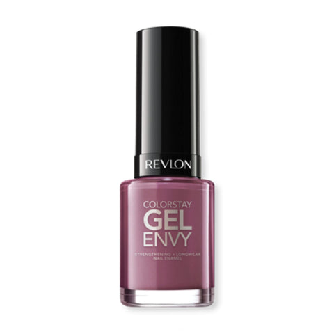 Revlon ColorStay Gel Envy Longwear Nail Polish, with Built-in Base Coat & Glossy Shine Finish, in Plum/Berry, 460 Hold 'Em, 0.4 oz
