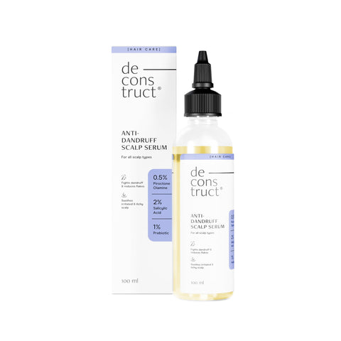 Deconstruct Anti-Dandruff Scalp Serum 100 Ml | 2% Salicylic Acid + 1% Prebiotic + 0.5% Piroctone Olamine | Dandruff Remover | Itchy & flaky Scalp Treatment | Anti-Dandruff Treatment | Post Wash Treatment | Sulphate & Paraben Free