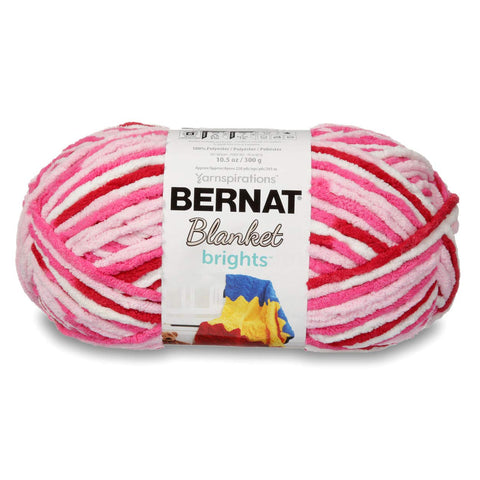 Bernat Blanket Bright Yarn, Raspberry Ribbon Varg