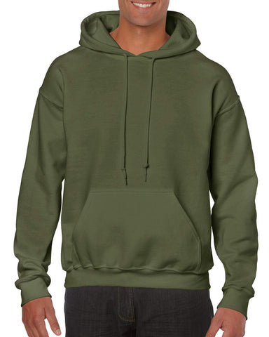 Gildan Mens Heavy Blend Hoodie, Green (Military Green), Large