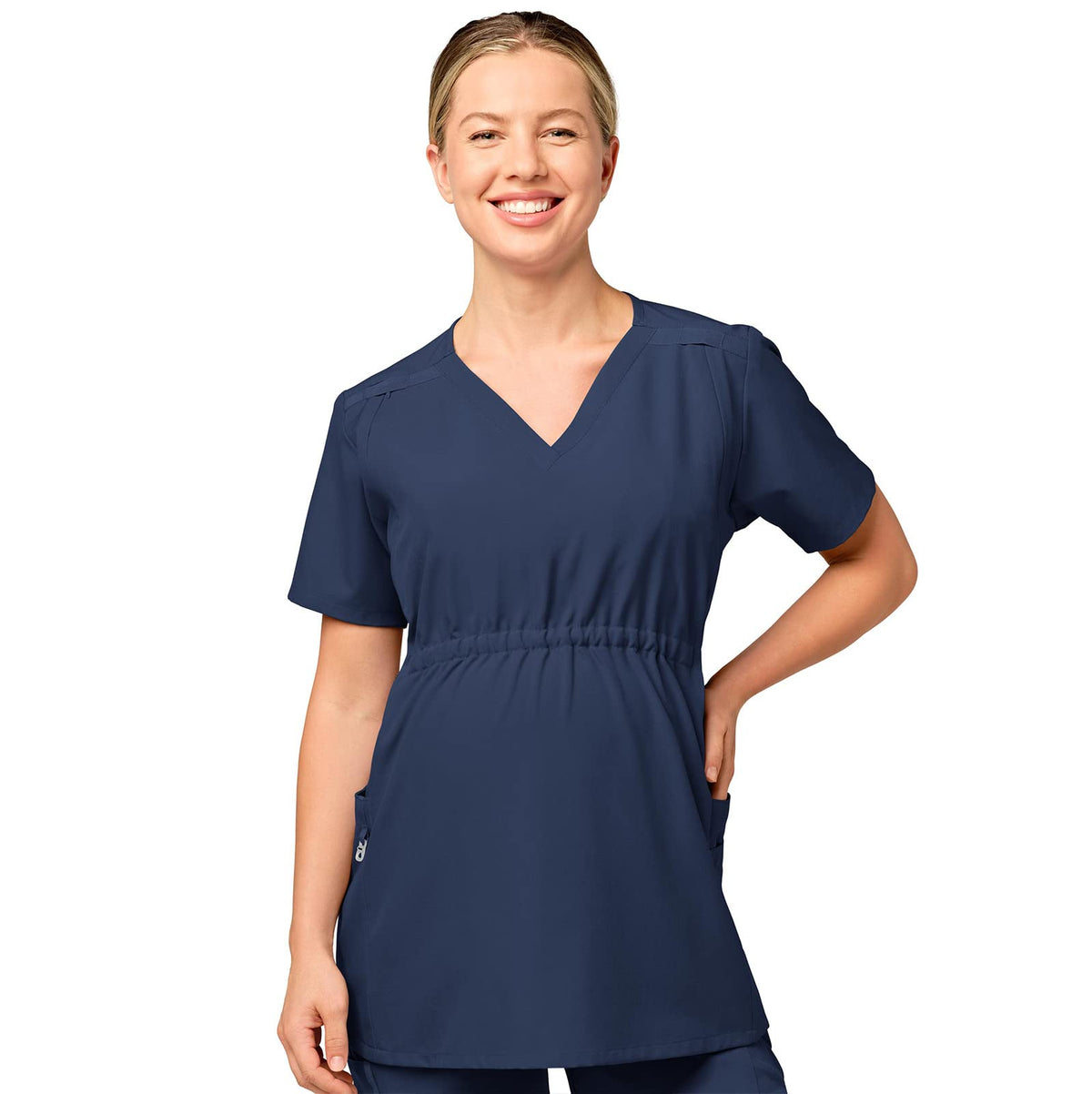 WonderWink W123 WomenÃ¢â‚¬â„¢s Maternity Scrub Top - Navy, Small