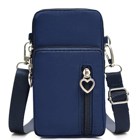 JANKS Crossbody Wallet Phone Bag for Women, Nylon Small Crossbody Shoulder Bag Arm Bag, Cell Phone Purse, Mini Wallet with Adjustable Strap