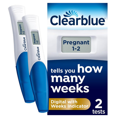 Clearblue Pregnancy Test - Digital with Weeks Indicator, The Only Test That Tells You How Many Weeks, 2 Digital Tests