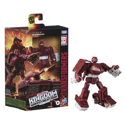 Transformers Toys Generations War for Cybertron: Kingdom Deluxe WFC-K6 Warpath Action Figure - Kids Ages 8 and Up, 5.5-inch