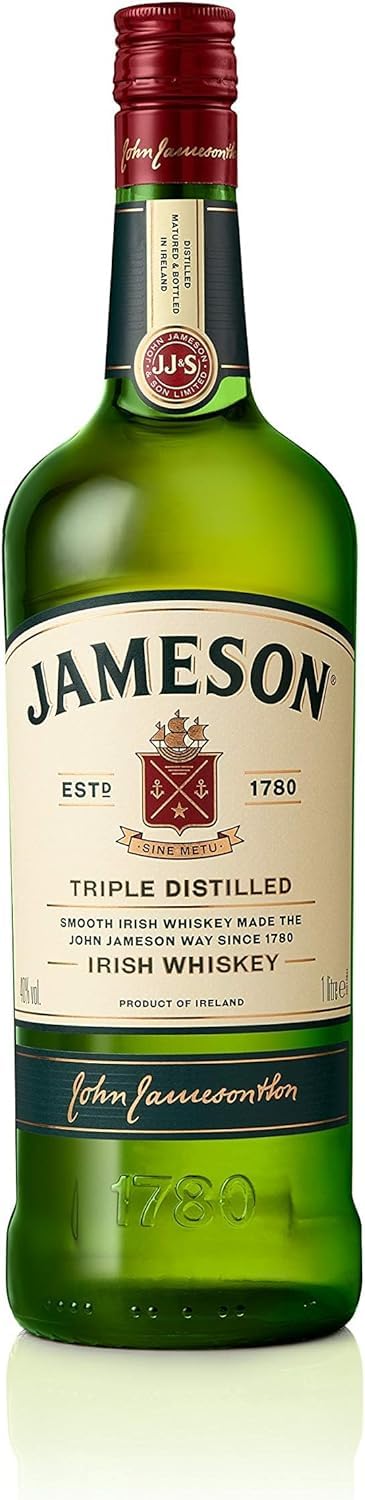 Jameson Irish Whiskey Original Blended and Triple Distilled, 1L