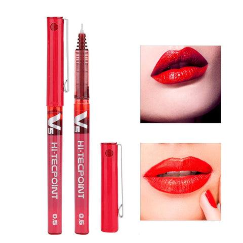 Tattoo Marker Pen, Waterproof Semi-permanent Microblading Eyebrow Lip Tattoo Positioning Pen Microblading Eyebrow Pencil Creates Looking Lip Brows(Red)
