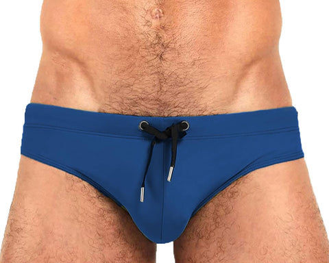 YouKD Men's Quick Dry Swimming Trunks Briefs Solid Swimwear Boxer Swimsuit Underwear with Elastic Drawstring