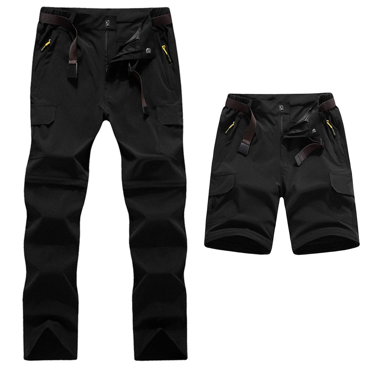 LHHMZ Outdoor Hiking Trousers Mens Convertible Quick Dry Walking Pants Breathable Zip Off Climbing Trousers