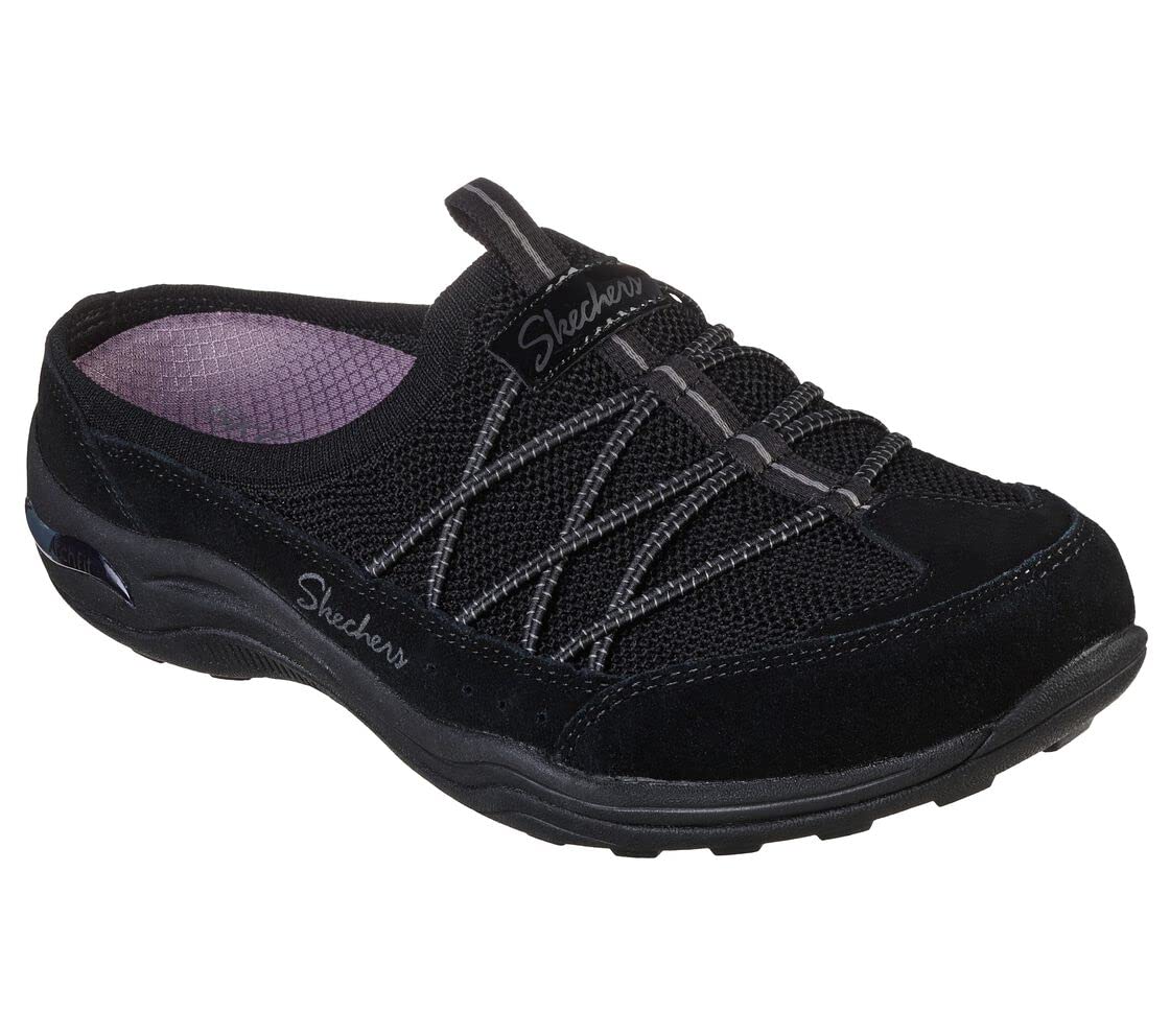 Skechers Women's Relaxed Fit: Arch Fit Commute - Chosen Road Slip-On Mule, Black - 9.5 M US