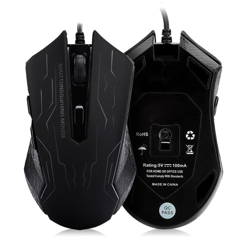 Gaming Mouse RGB Silent Accessories Wired USB Gaming Mice for Game G6 Windo, Game Mouse Silent
