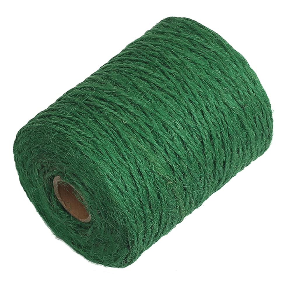 Vivifying 656 Feet Green Garden Twine, 2mm Jute Twine String for Climbing Plants, Gardening, Tomatoes, Vines, Floristry, Bundling and Crafts