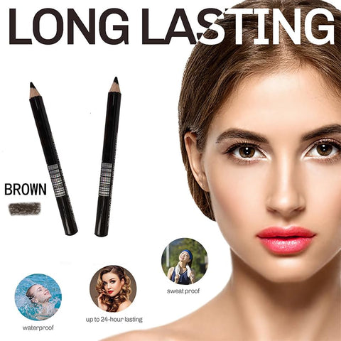 Generic Beauty Eyebrow Pencil and Eyebrow Razor Kit, Waterproof, Long-Lasting, Soft and Smudge-Proof,#003, Brown