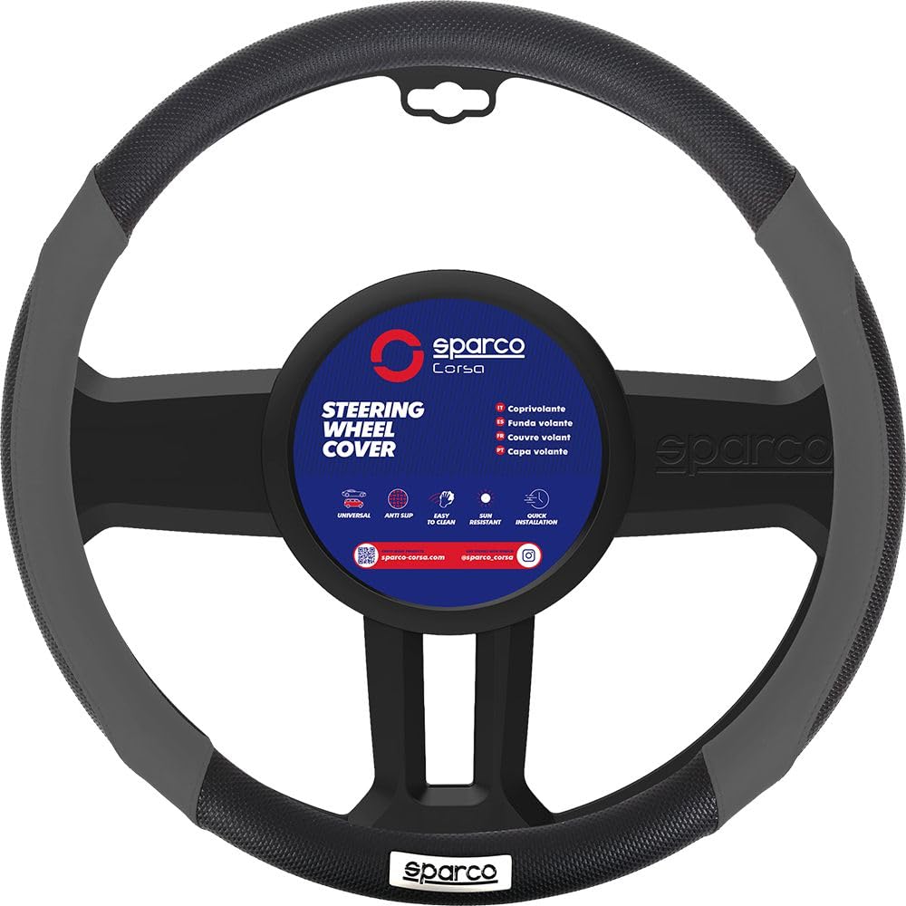 Sparco SPC1113GR Steering Wheel Cover C1113 Black/Gray Universal CAR