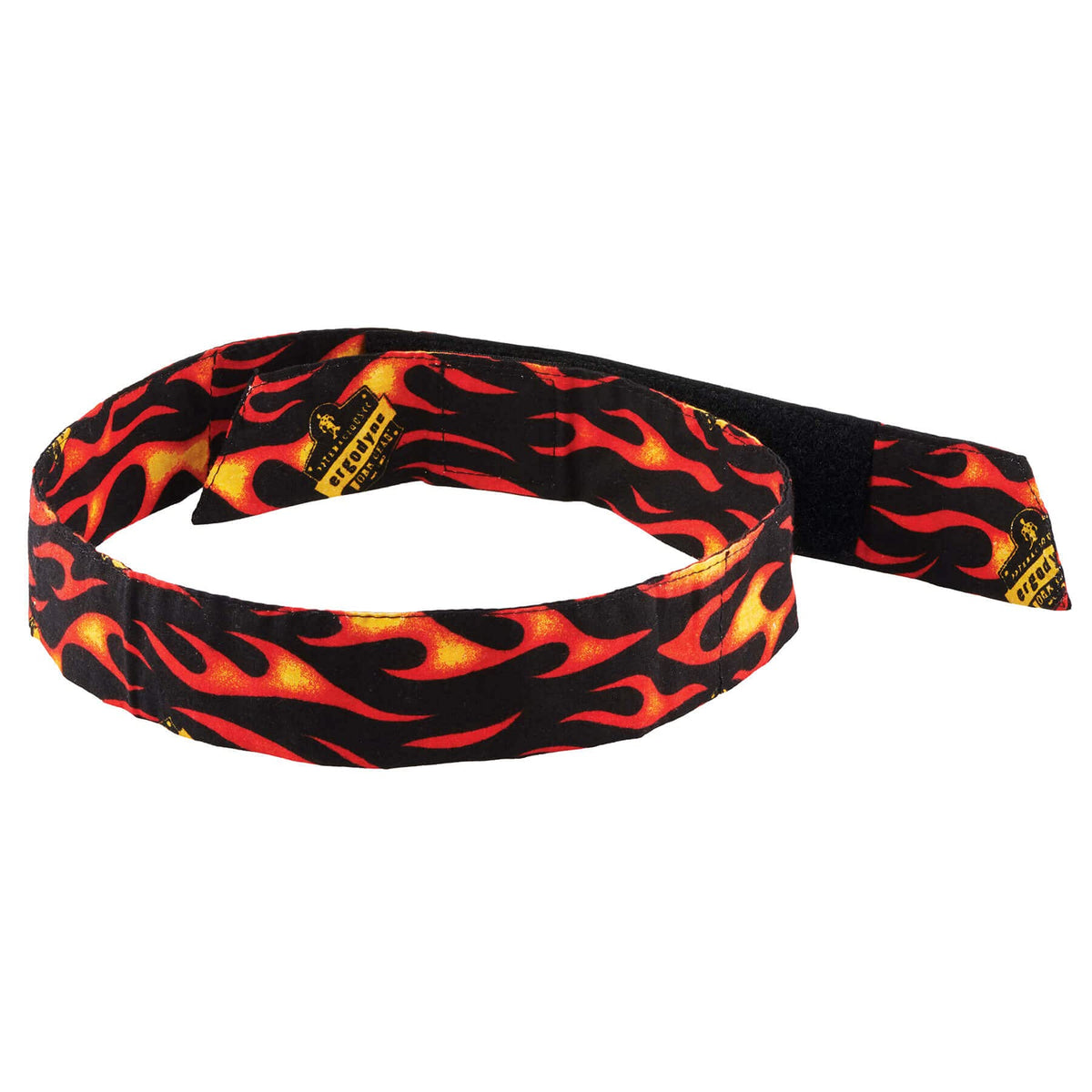 Cooling Bandana, Flames, Evaporative Polymer Crystals for Cooling Relief, Quick and Secure Fit, Ergodyne Chill Its 6705,Large
