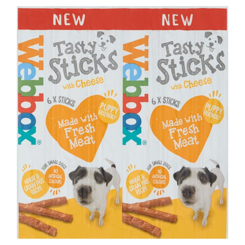 Webbox 6 Tasty Sticks with Cheese, 30g