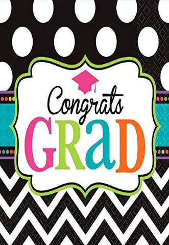 Dream Big Luncheon Napkins Graduation Party Disposable Tableware, Paper, 6.5" x 6.5", Pack of 125.