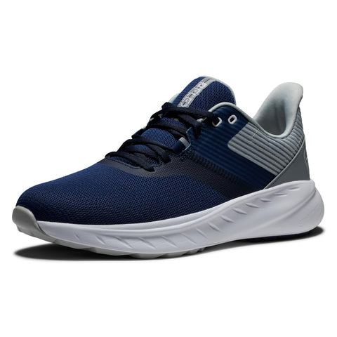 FootJoy Men's FJ Flex Golf Shoe, Navy/Grey, 10