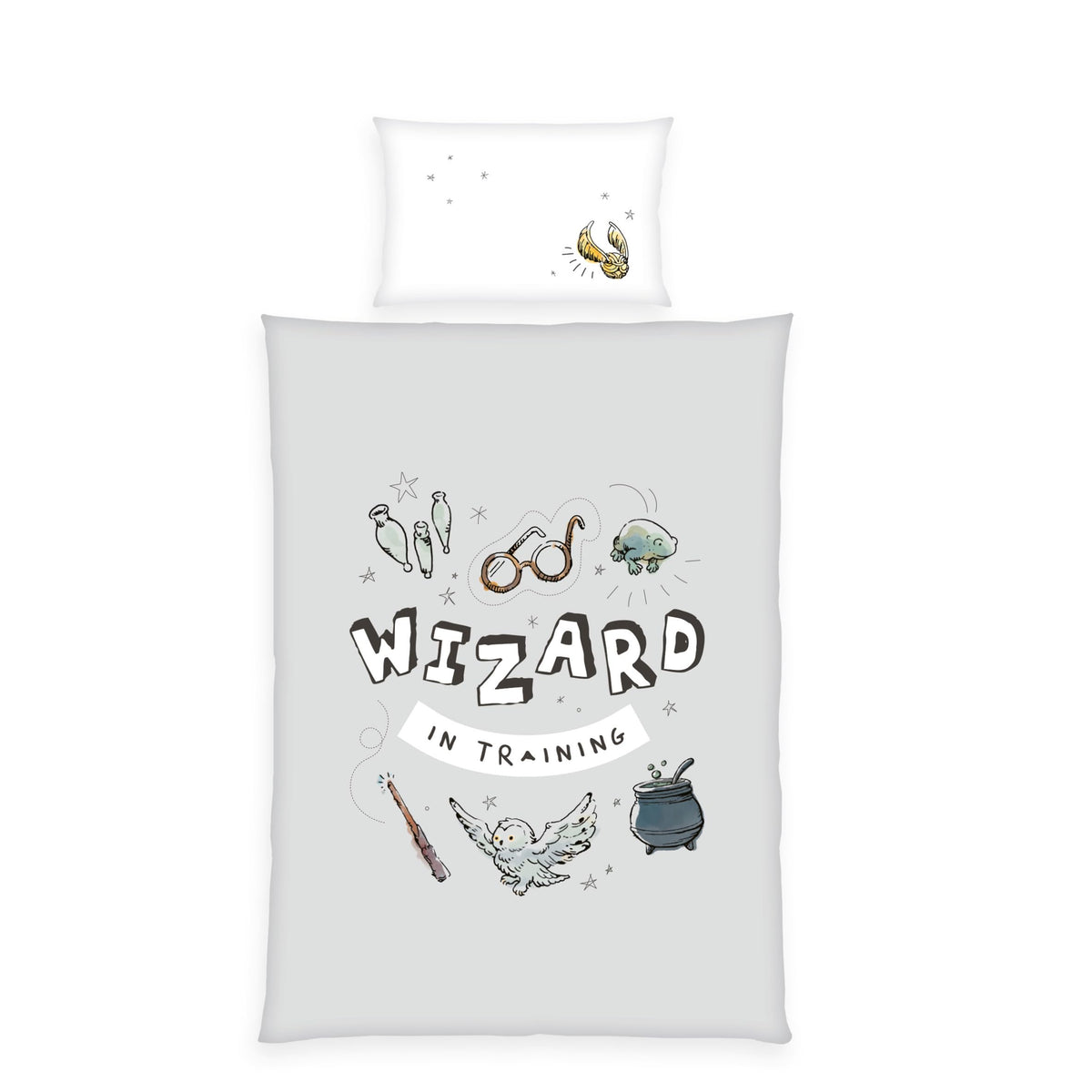 Herding Harry Potter Bed Linen, Pillowcase 40 x 60 cm with Reversible Motif, Duvet Cover 100 x 135 cm, with Zip, 100% Cotton/RenforcÃ©