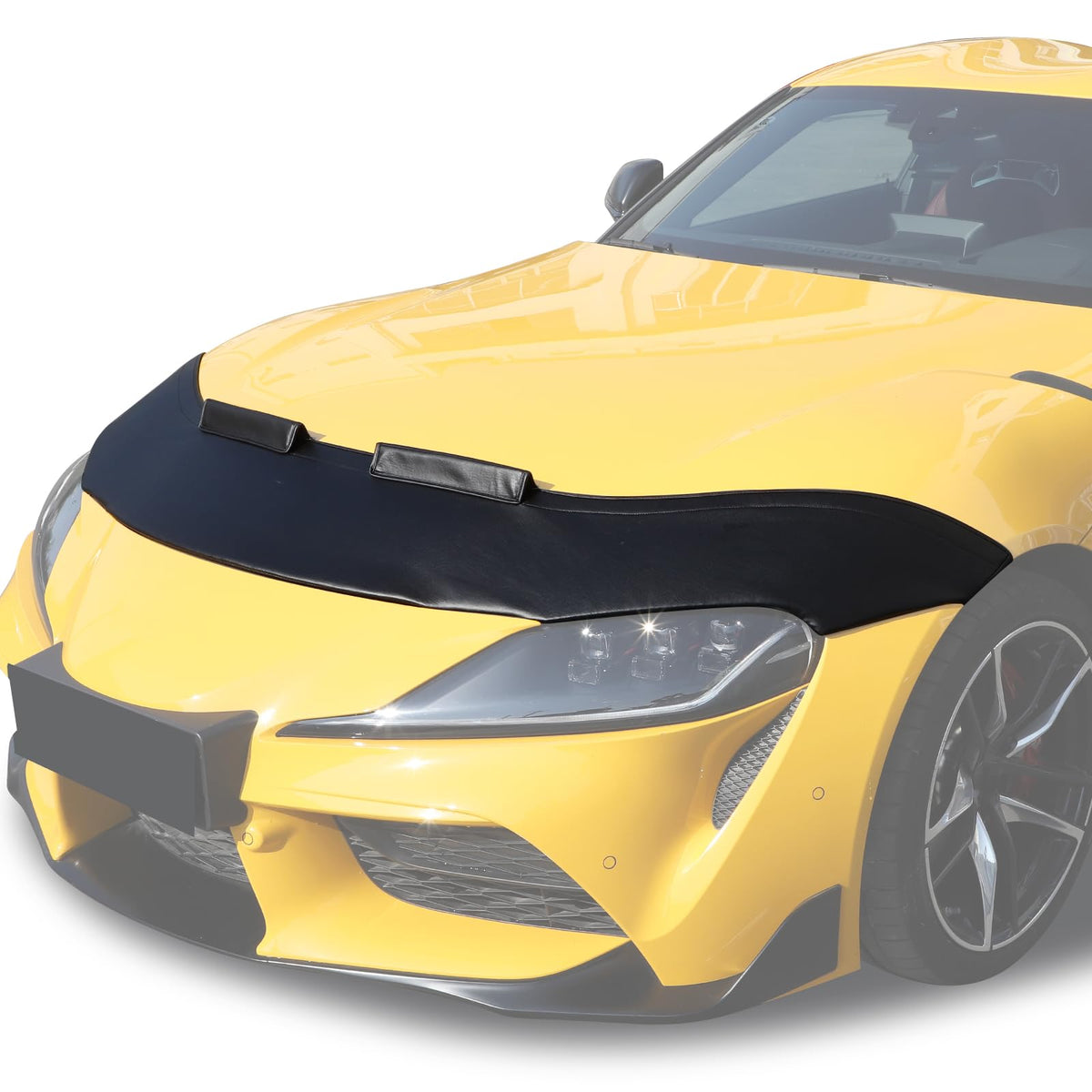 Front Hood Shields Cover Compatible with Toyota Supra GR A90 A91 MK5 2019-2024, Car Hood Protector Bra Leather Front Hood Half Cover Protector Accessories