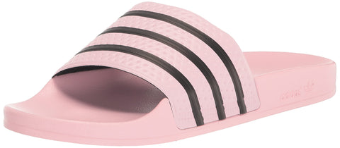 adidas Originals Men's Adilette Slide Sandal, Clear Pink/Black/Clear Pink, 10