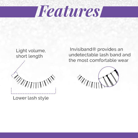Ardell False Eyelashes Glamour Strip Lashes 112 Black (Lower Lash) 4 Pack