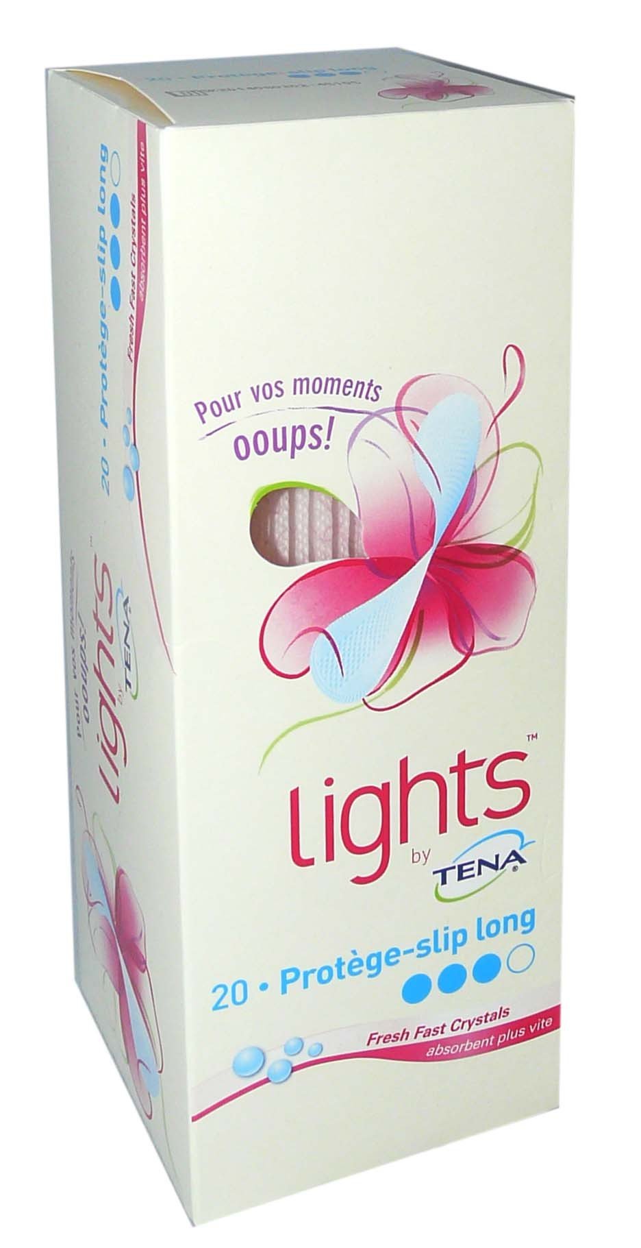 Tena - Tena Lights Sensitive Long Panty Liners - 20 Pieces