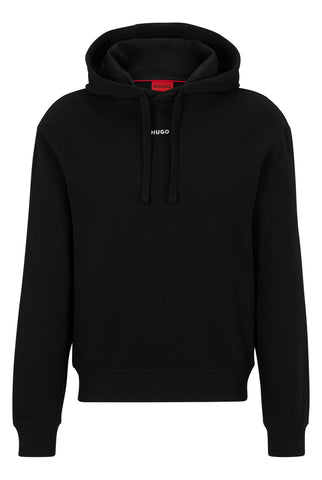 HUGO Mens Dapo Contrast-logo hoodie in cotton terry
