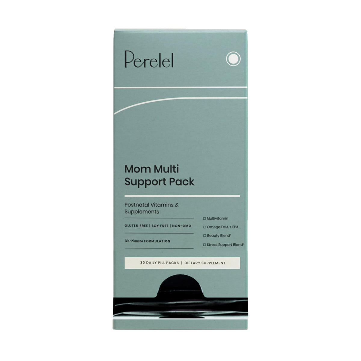 Perelel Mom Multi Support Pack - Postnatal Vitamins for Women to Support Post Partum, Breastfeeding + Early Motherhood* - Gluten, Soy and Dairy-Free Non-GMO (30 Daily Pill Packs)