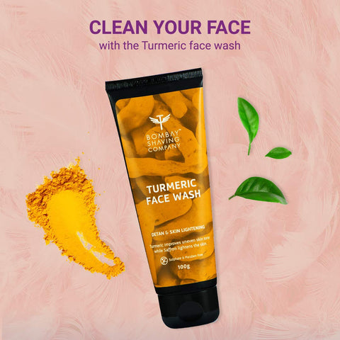 Bombay Shaving Company Women's Face Shaving Kit with Turmeric Face Wash, Precision Face Razor (Pack of 3) & Face Moisturiser