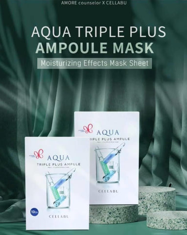 Amore Counselor Aqua Triple Plus Ampule Moiturizing Effects Mask Sheet 30ml x 10ea