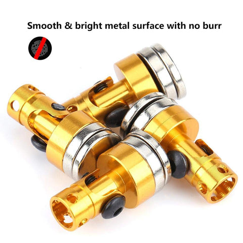 Dilwe 4Pcs Body Post Mount, Aluminum Magnetic Invisible Body Post Mount for SCX10 4WD 1:10 RC Car(Yellow)