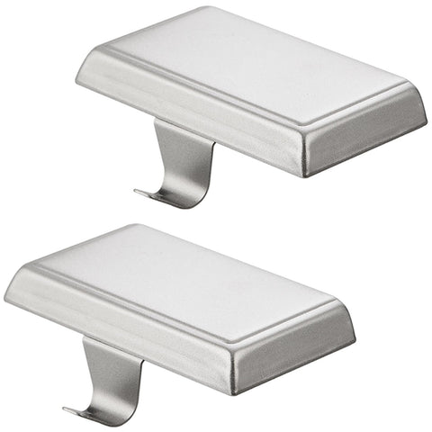 Festanlee Christmas Stocking Holders Ornament Hooks Mantel Weighted Stocking Hangers Metal Hanging Hooks Heavy Duty Stocking Holders Bases for Mantel Fireplace Party Decoration (Silver, 2)