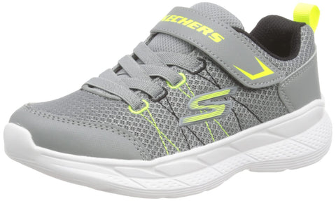Skechers Boy's Snap Sprints 2.0-Vargonix Sneaker, Grey/Yellow, 13 Little Kid