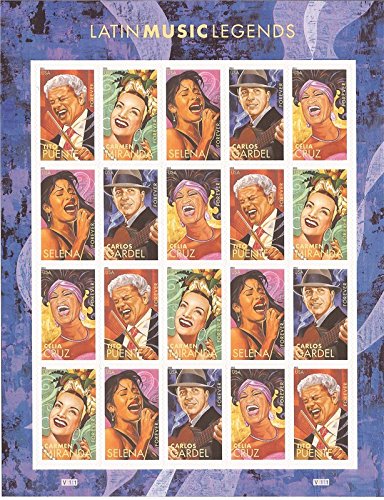US Stamp 2011 Latin Music Legends Sheet of 20 Forever Stamps #4497-501