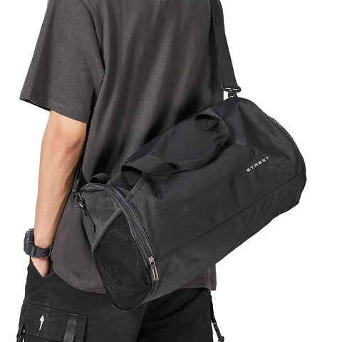 Small Sports Gym Bag Workout Lightweight Mini Duffel Bags for Men and Women, Black, Large with Wet Pocket