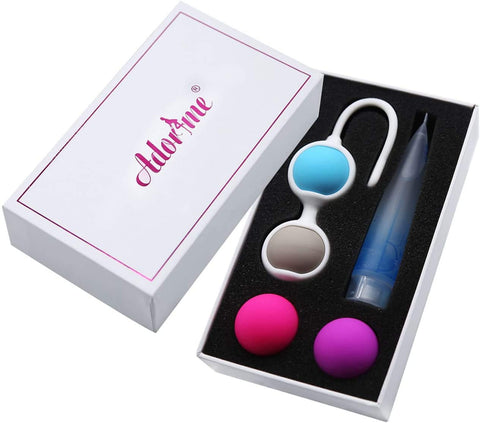 Adorime kegel Exercise Products Balls for Women - Pelvic Floor Strengthening Exercises Device Women Kegel Ball Weighted Exercise Kit for Beginner Tightening Training System (4-Piece Set)