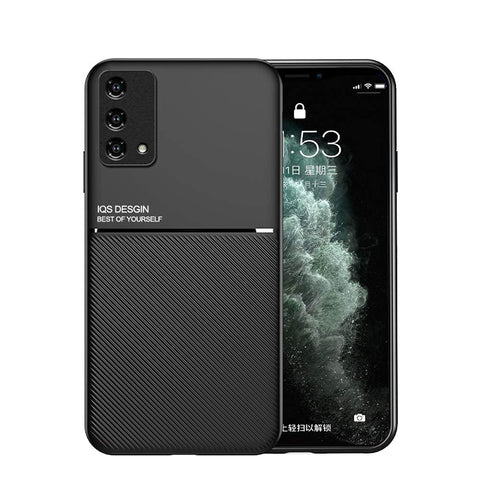 Kepuch Mowen Case Cover Bumper Built-in Metal Plate for Oppo A74 4G/F19 - Black