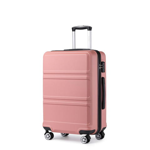 Kono 20 inch Cabin Suitcase Lightweight ABS Carry-on Hand Luggage 4 Spinner Wheels Trolley Case 51.5x38x20 cm(Nude)